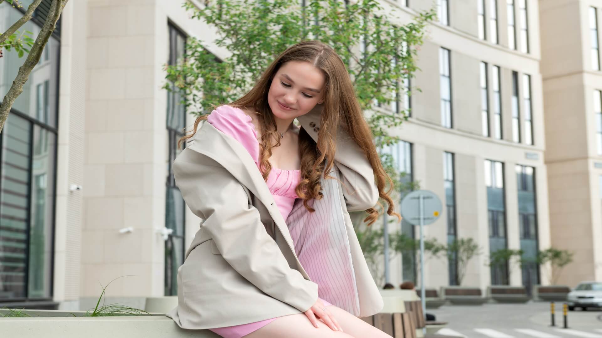 Waterproof,Lightweight,Business Casual Mini Metal Heart Decor Baguette Bag  pink For Teen Girls Women College Students,Rookies & White-collar Workers
